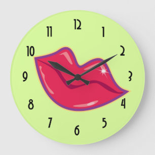 Paar van Cherry Red Lips Grote Klok