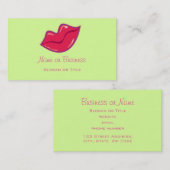 Paar van Cherry Red Lips Visitekaartje (Voorkant / Achterkant)