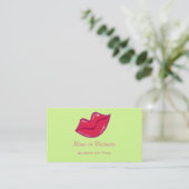 Paar van Cherry Red Lips Visitekaartje (Staand voorkant)