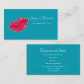 Paar van Cherry Red Lips Visitekaartje (Voorkant / Achterkant)