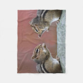 Paar van Chipmunks Fleece Deken (Voorkant)