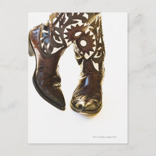 Paar van cowboyschoenen 2 briefkaart