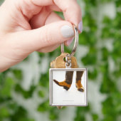 Paar van cowboyschoenen sleutelhanger (Hand)