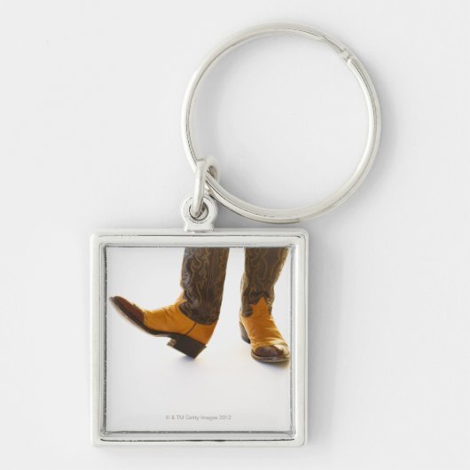 Paar van cowboyschoenen sleutelhanger (Voorkant)