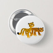 Paar van Cute Cartoon Cheetahs Button Badge (Voorkant /achterkant)
