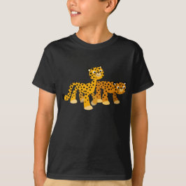 Paar van Cute Cartoon Cheetahs Children T-Shirts