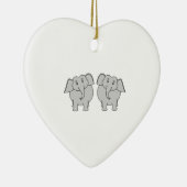 Paar van Cute Elephants. Paar. Keramisch Ornament (Rechts)