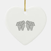 Paar van Cute Elephants. Paar. Keramisch Ornament (Achterkant)