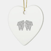 Paar van Cute Elephants. Paar. Keramisch Ornament (Links)