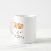 Paar van Cute Labrador Dogs Peeking Quote Koffiemok (Voorkant links)
