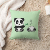 Paar van Cute Little Pandas op Green Kussen (Deken)