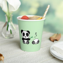 Paar van Cute Little Pandas op Green