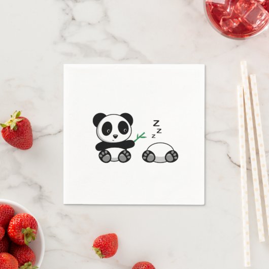 Paar van Cute Little Pandas Servet (Insitu)
