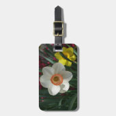 Paar van Daffodils Roze en Gele Lentbloemen Bagagelabel (Voorkant verticaal)
