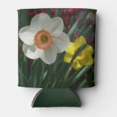 Paar van Daffodils Roze en Gele Lentbloemen Blikjeskoeler (Voorkant)