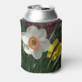 Paar van Daffodils Roze en Gele Lentbloemen Blikjeskoeler (Blikje Achterkant)