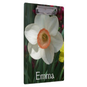 Paar van Daffodils Roze en Gele Lentbloemen Klembord (Rechts)