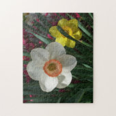 Paar van Daffodils Roze en Gele Lentbloemen Legpuzzel (Verticaal)