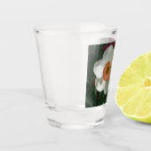 Paar van Daffodils Roze en Gele Lentbloemen Shot Glas (Links)