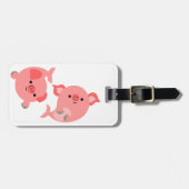 Paar van de Cartoon Merpigs Bagagelabel (Voorkant horizontaal)