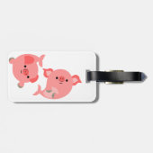 Paar van de Cartoon Merpigs Bagagelabel (Achterkant horizontaal)