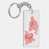 Paar van de Cartoon Mervarkens Acrylische Sleutelh Sleutelhanger (Voorkant Links)