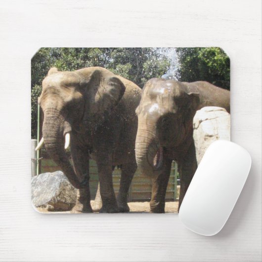 Paar van de Muismat Elephants (Met muis)