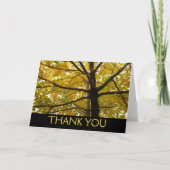 Paar van de Natuur van de herfst van de Gele Maple Bedankkaart (Voorkant)