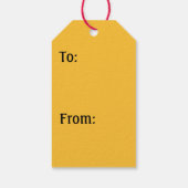 Paar van de Natuur van de herfst van de Gele Maple Cadeaulabel (Achterkant)