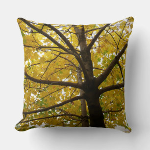 Paar van de Natuur van de herfst van de Gele Maple Kussen