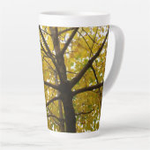 Paar van de Natuur van de herfst van de Gele Maple Latte Mok (Rechterhoek)