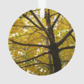 Paar van de Natuur van de herfst van de Gele Maple Ornament (achterkant)