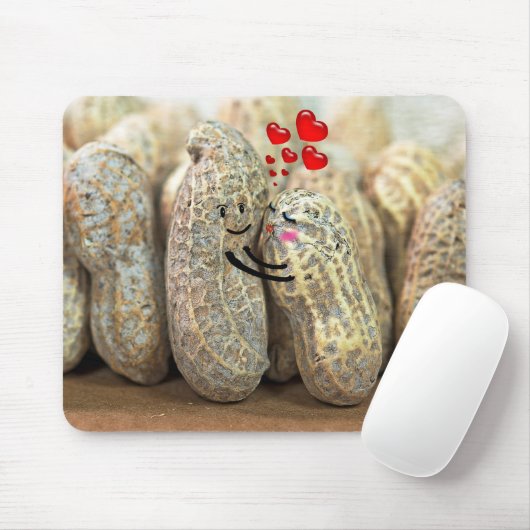 Paar van de pinda's Love Muismat (Met muis)