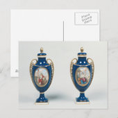 Paar van de vassen van Sevres, versierd met aantij Briefkaart (Voorkant / Achterkant)