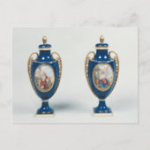 Paar van de vassen van Sevres, versierd met aantij Briefkaart (Voorkant)