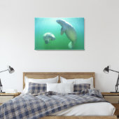 Paar van de vlindermaffiantijnen canvas afdruk (Insitu (Slaapkamer))
