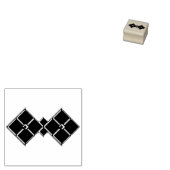 Paar van diamantvormen rubberstempel (Gestempeld)