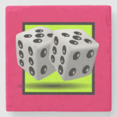 Paar van Dice Stenen Onderzetter (Voorkant)