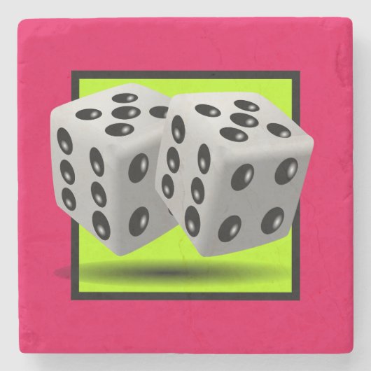Paar van Dice Stenen Onderzetter (Voorkant)