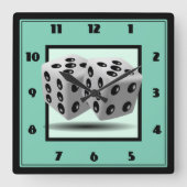 Paar van Dice Vierkante Klok (Voorkant)