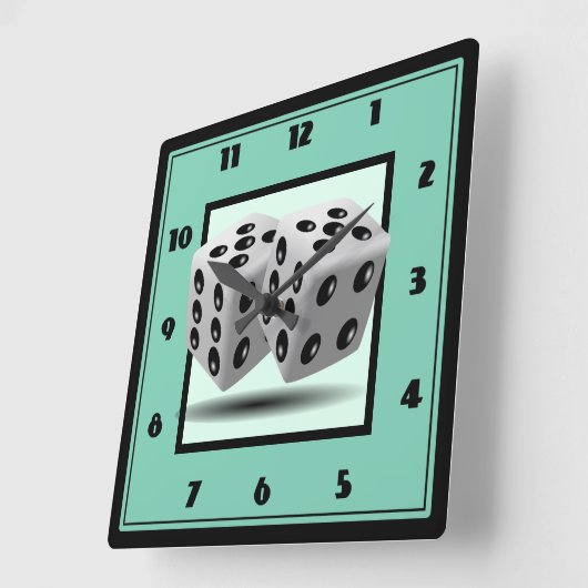 Paar van Dice Vierkante Klok (Hoek)