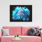 Paar van dolfijnen canvas afdruk (Insitu (Woonkamer))