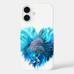 Paar van dolfijnen iPhone 16 hoesje