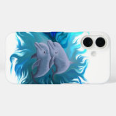 Paar van dolfijnen Case-Mate iPhone case (Achterkant (horizontaal))