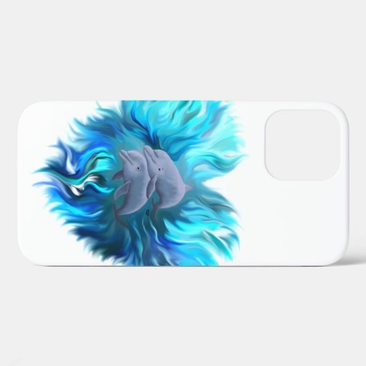 Paar van dolfijnen Case-Mate iPhone case (Achterkant (horizontaal))