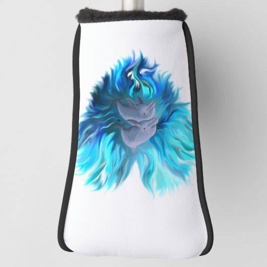 Paar van dolfijnen golfheadcover (Draai 90)