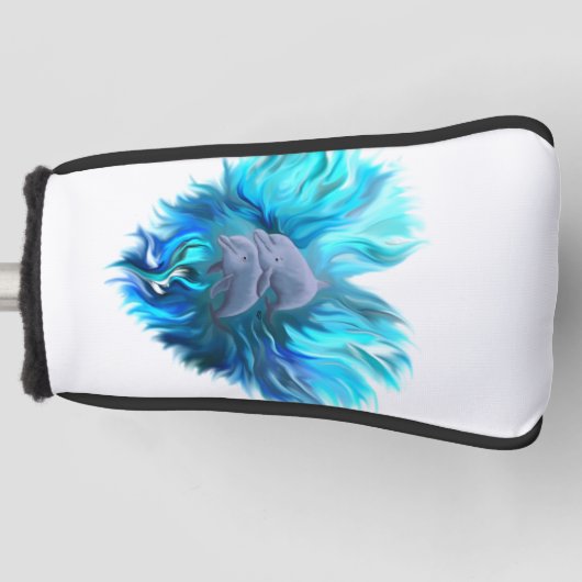 Paar van dolfijnen golfheadcover (Voorkant)