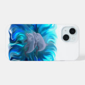 Paar van dolfijnen iPhone 15 case (Achterkant horizontaal)