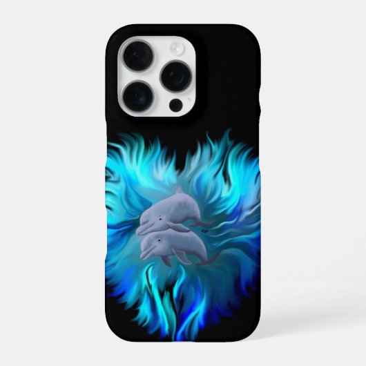 Paar van dolfijnen iPhone hoesje (Achterkant)