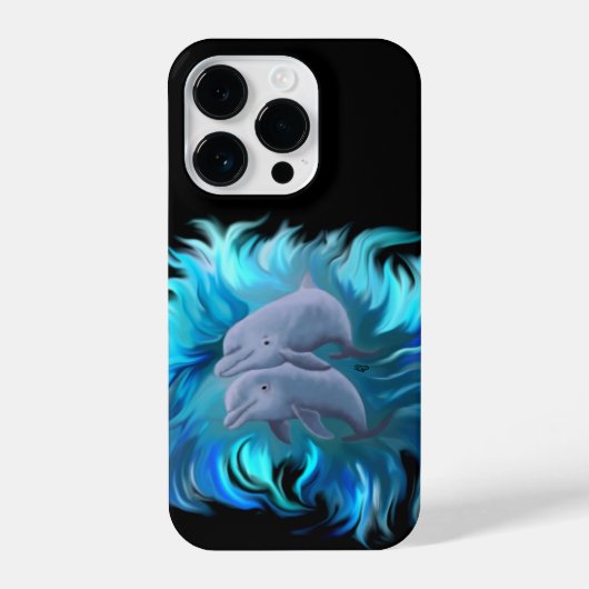 Paar van dolfijnen iPhone hoesje (Achterkant)